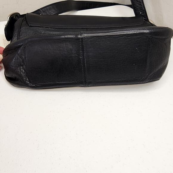 Vintage American Angel Black Leather Handbag NWT - Picture 4 of 15